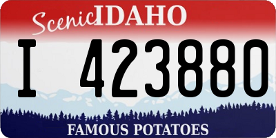 ID license plate I423880