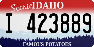 ID license plate I423889