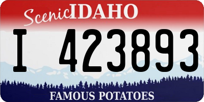 ID license plate I423893