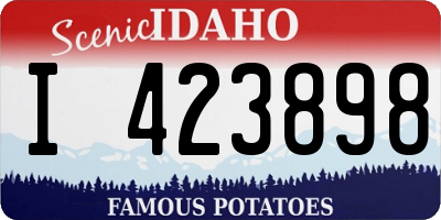 ID license plate I423898