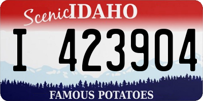 ID license plate I423904