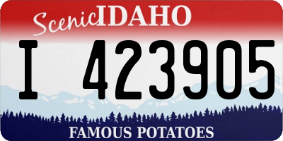 ID license plate I423905