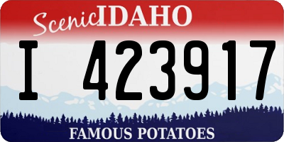 ID license plate I423917