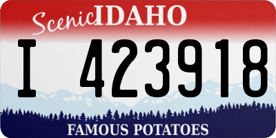 ID license plate I423918