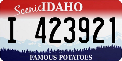 ID license plate I423921