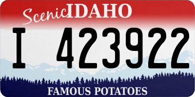 ID license plate I423922