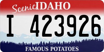 ID license plate I423926