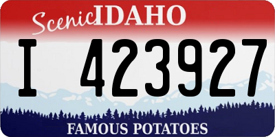 ID license plate I423927