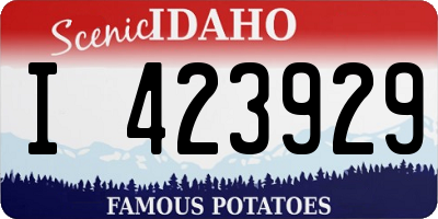 ID license plate I423929