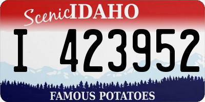ID license plate I423952