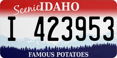 ID license plate I423953