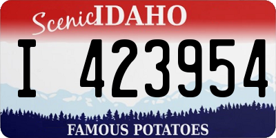 ID license plate I423954
