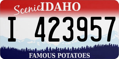ID license plate I423957