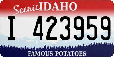 ID license plate I423959