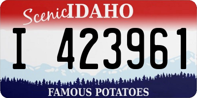 ID license plate I423961