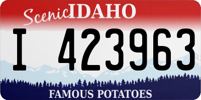 ID license plate I423963