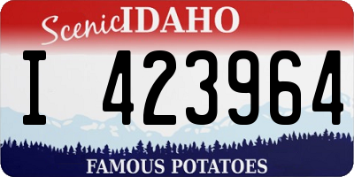 ID license plate I423964