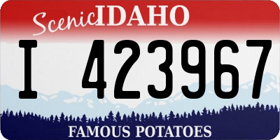 ID license plate I423967