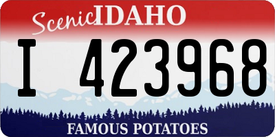 ID license plate I423968