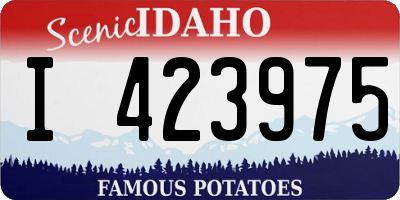 ID license plate I423975