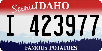 ID license plate I423977