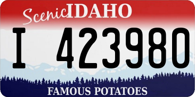 ID license plate I423980