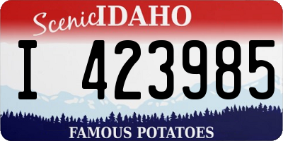 ID license plate I423985