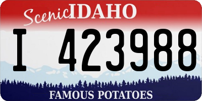ID license plate I423988