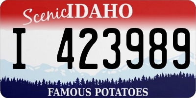 ID license plate I423989