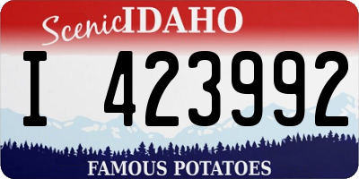 ID license plate I423992