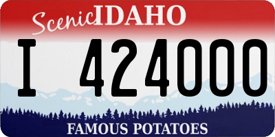 ID license plate I424000