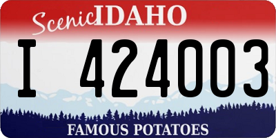 ID license plate I424003