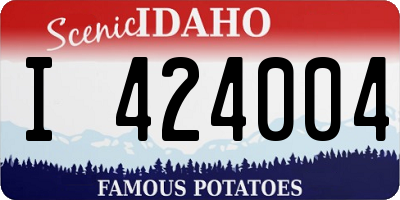 ID license plate I424004