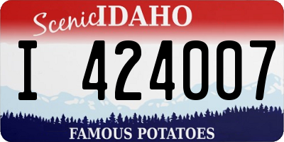 ID license plate I424007