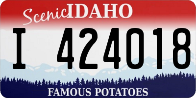 ID license plate I424018