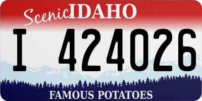 ID license plate I424026