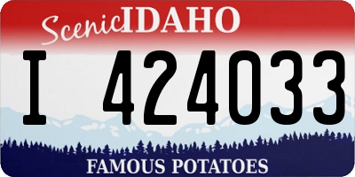 ID license plate I424033