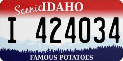 ID license plate I424034