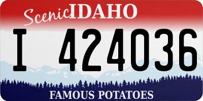 ID license plate I424036