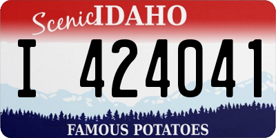 ID license plate I424041
