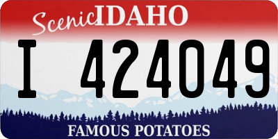 ID license plate I424049
