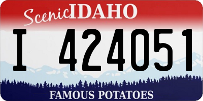 ID license plate I424051