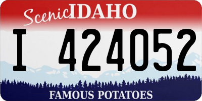ID license plate I424052