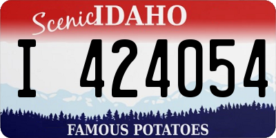 ID license plate I424054