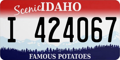 ID license plate I424067