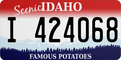ID license plate I424068