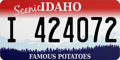 ID license plate I424072