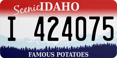 ID license plate I424075