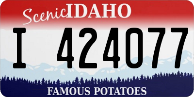 ID license plate I424077