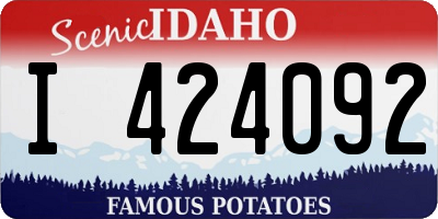 ID license plate I424092